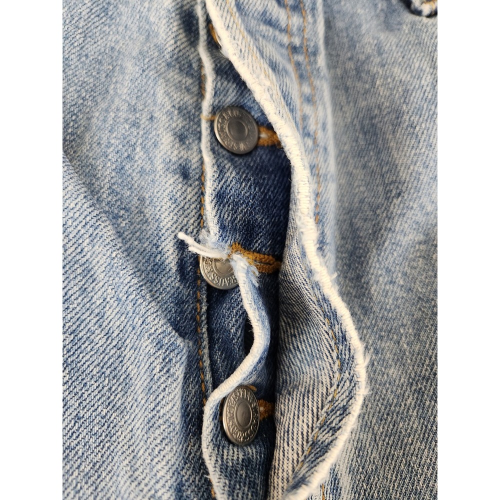 VTG Men's Levis 501 Buttonfly Blue Jeans Tag Size 36x30 Distressed - Picture 8 of 11